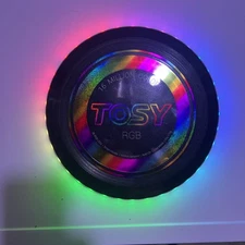TOSY Ultimate Disc 36 RGB LED Lights Super Bright Frisbee Flying Toy 175g Black 