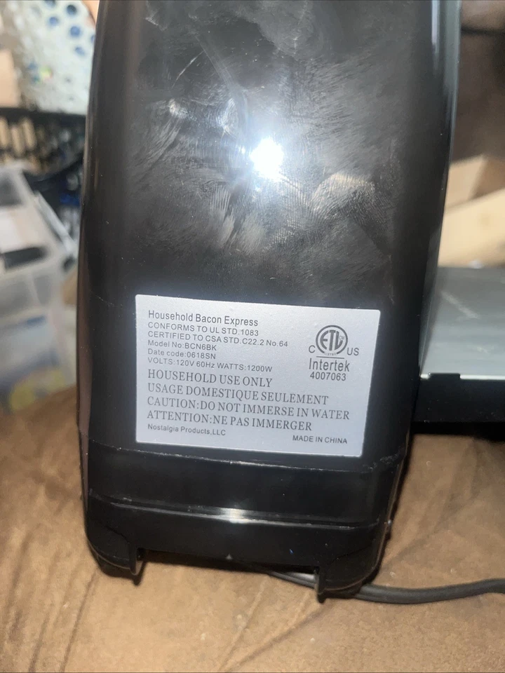 Nostalgia Bacon Express BCN6BK - New No Box Crispy Grill + Quick & Easy 🥓🍳 - Image 3 of 4