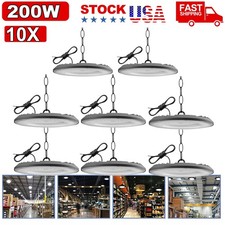 10 Pack 200W UFO Led High Bay Light Factory Warehouse Commercial Led Shop Lights