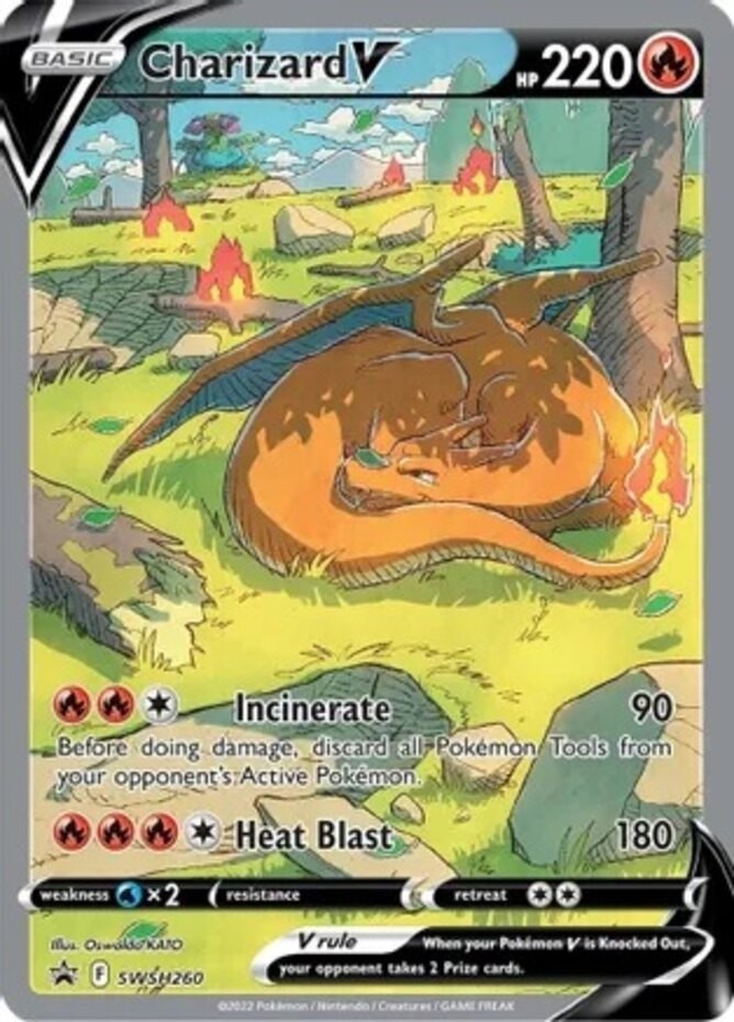 Moderately Played Charizard V - SWSH260 - SWSH Black Star Promos Pokemon SWSH Bl