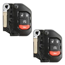 2 Key Fob Remote 4b Shell Case for Jeep Wrangler Gladiator OHT1130261