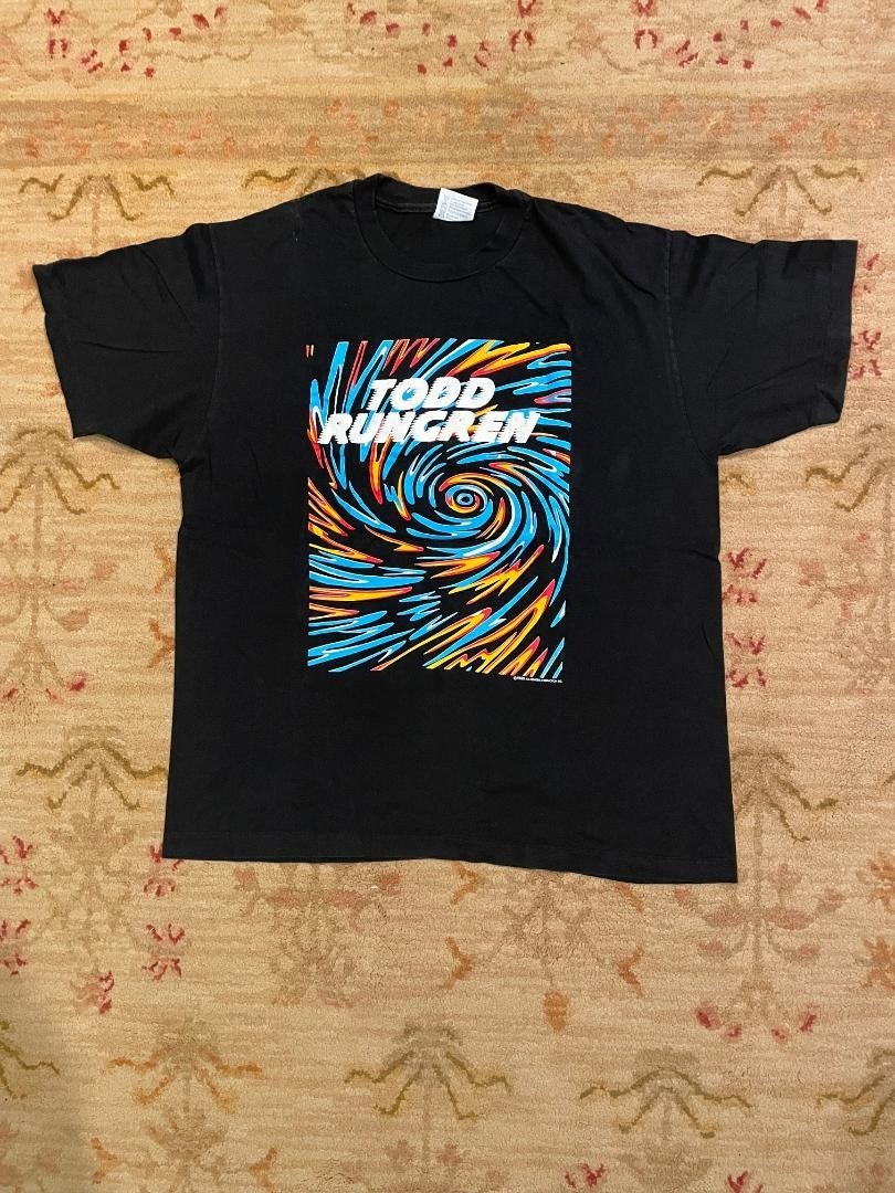 Vintage Todd Rundgren T-shirt Second Wind tour 1990 misprint Rungren XL cotton
