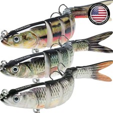 Ultra-Realistic 5.4in Fishing Swimbait with Built-In Rattle for More Bites