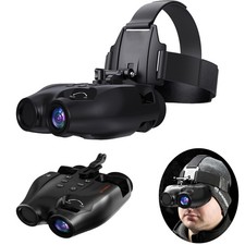 Head Mounted Night Vision Binoculars Digital Infrared Goggles Rechargeable DVR