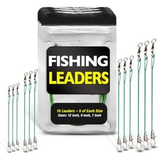 Fishing Leaders with Swivels - Carp - Pike - Catfish - Muskie - Walleye - Bas...