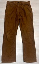 M&S Luxury Moleskin Trousers Men's W32 L32 Tobacco Italian Fabrin Regular Fit