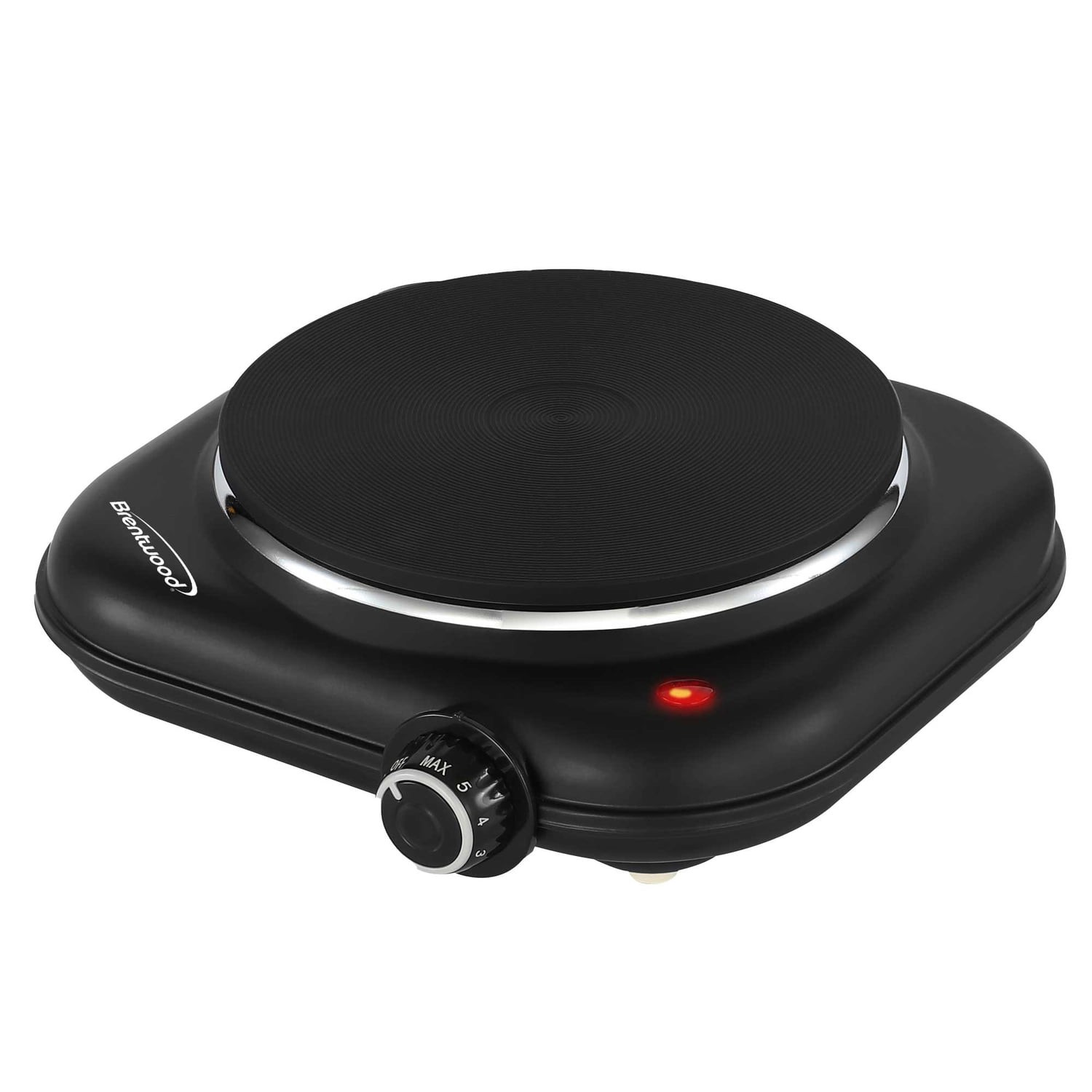 Brentwood Single-Cast-Iron 1,100-Watt Countertop Electric Burner Hot Plate with