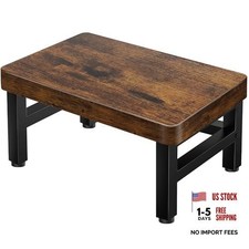 Wooden Step Stool for Adults Kids - 480-LBS Heavy Duty - Non-Slip Rubber 1