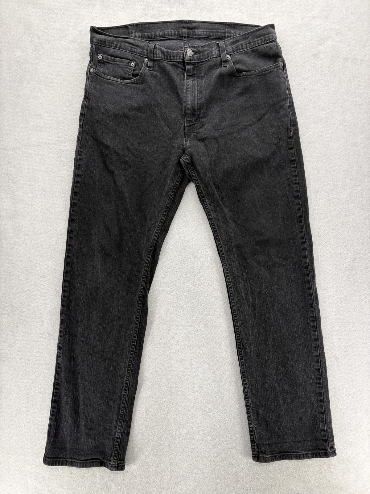 Levis 559 Relaxed Straight Jeans Mens 38x34 Black Dark Wash Stretch Denim Pants
