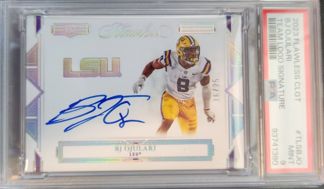 BJ Ojulari Panini Flawless Collegiate Team Logo Signatures #TLSBJO Base