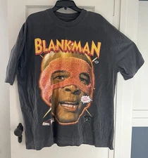Blankman Oversized 2XL TYT ATTYRE Bootleg Vintage Black Shirt