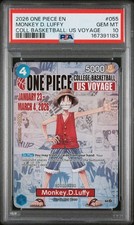 2026 ONE PIECE COLLEGE BASKETBALL: US VOYAGE PROMOS #055 MONKEY D. LUFFY PSA 10