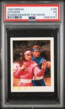 1995 MERLIN MIGHTY MORPHIN POWER RANGERS THE MOVIE STICKERS 135 STICKERS PSA 5