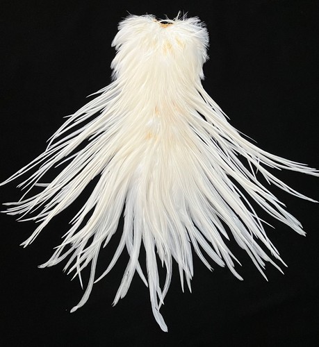 Natural White Saddle Hackle feathers