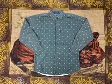 Vintage 90s Chaps Ralph Lauren AOP Button Up Shirt Green Medium