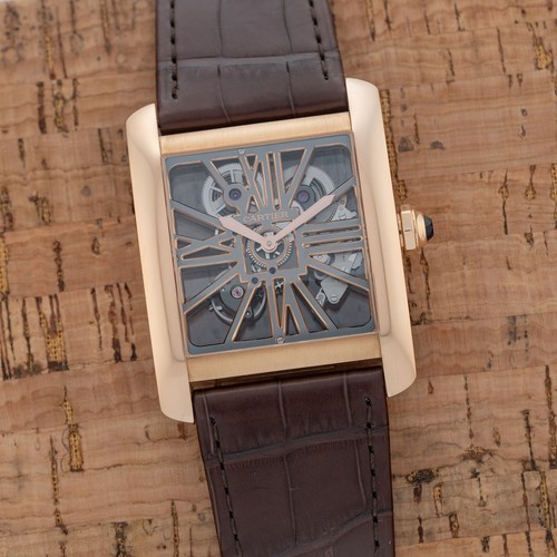Cartier Tank MC12 Skeleton 18k Rose Gold Ultra Thin W5310040 - 100% Complete