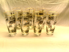 Libbey Train Steam Engine Locomotive Glasses Tumblers 16 Ounce Set of Seven (7) — photo 2