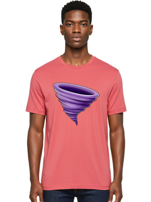 Tornado-1 Mens Graphic Tee, 100% Cotton, Casual Summer Wear