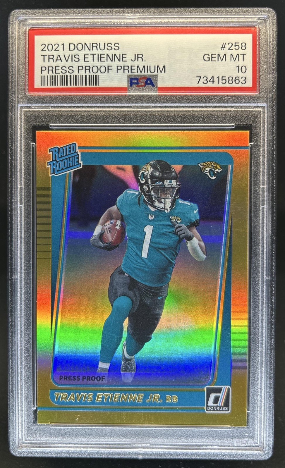 Travis Etienne Panini Donruss #258 Press Proof Premium