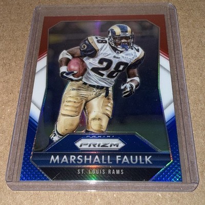 2015 Panini Prizm - Red White & Blue Prizm #132 - Marshall Faulk Rams HOF