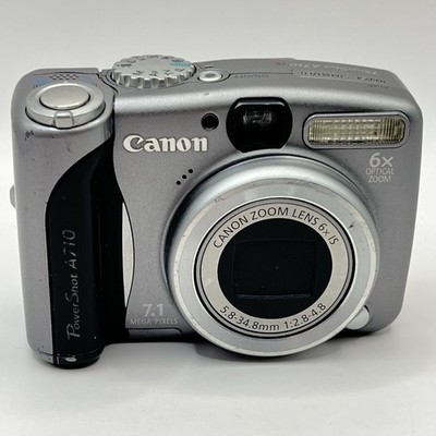   Canon PowerShot A710 IS Digitalkamera PC1199 7,1MP Silber 6x Optischer Zoom