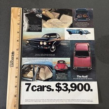 Vintage 1972 Audi original color ad Free Ship...
