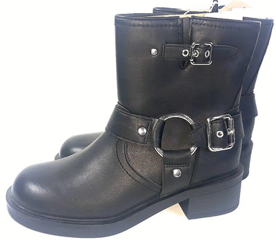 Women's Connor Harness Buckle Ankle Boots  Black - Universal Thread Size 7