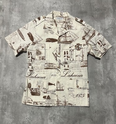 VTG 60 s Chapman s Nautical Sailboat Whale Hawaiian Button Up Short Sleeve Shirt