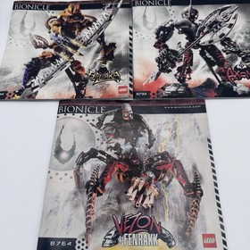 LEGO Bionicle Vezon and Kardas Trio Brutaka 8734 Axonn 8733 Vezon & Fenrakk 8764