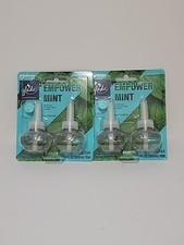 Two 2 Glade PlugIn Oil Refills Empower Mint Notes of Chilled Mint Basil