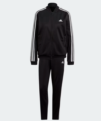Adidas Womens Essentials 3-Stripes Track Suit Set GM5534 Black & White Sz XS NIP