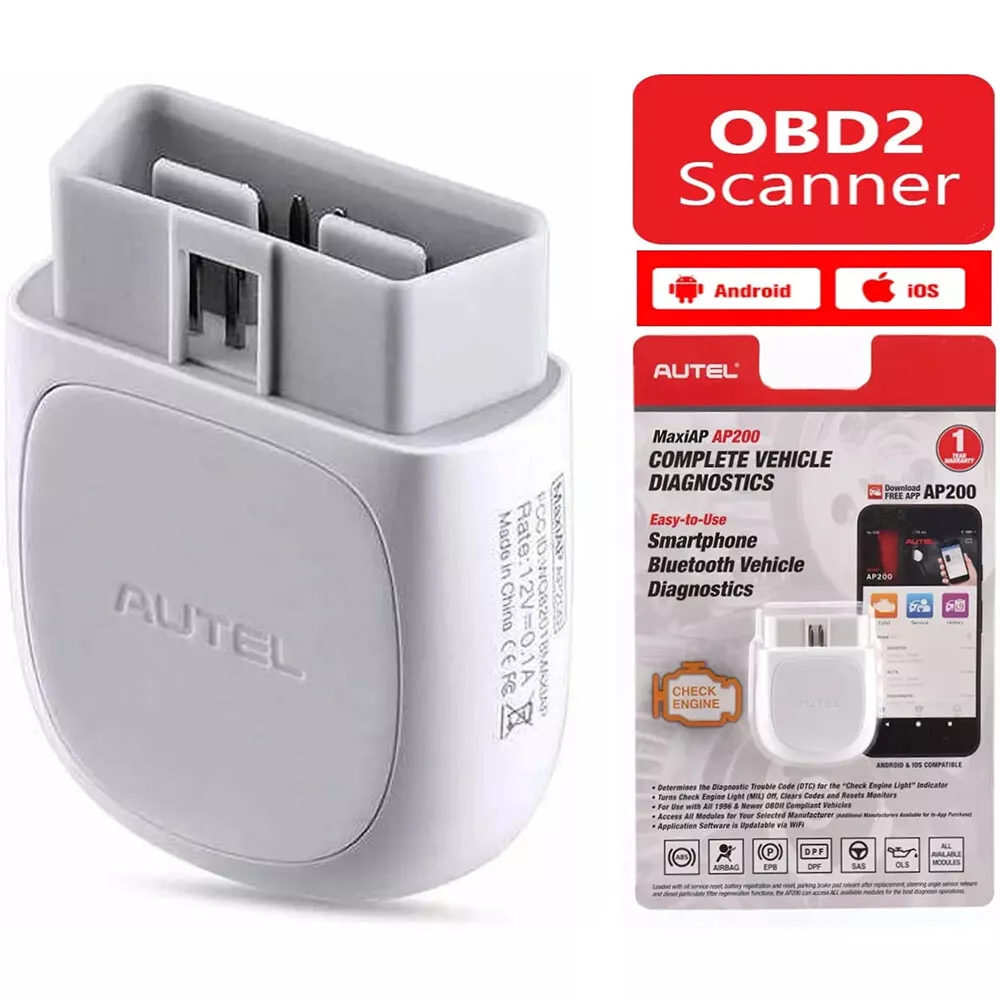  Autel MaxiAP AP200 Obd2 Scanner Auto OBDII Diagnostic Scan Tool  for iOS & Android, Full System Car Check Engine Light Code Reader with  Service Functions : Automotive