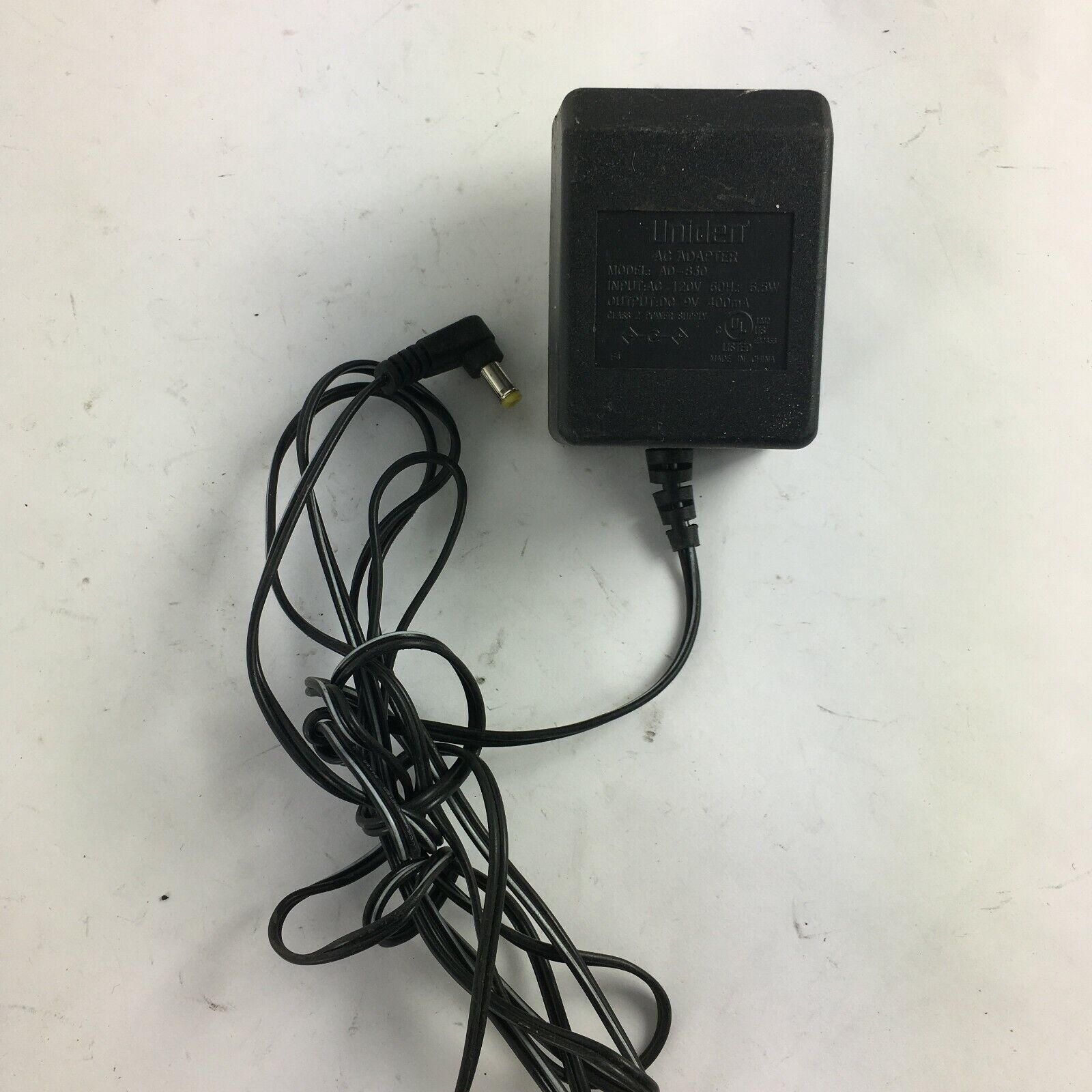 Genuine Uniden AD-830 Output 9V 400mA Power Supply Adapter A52