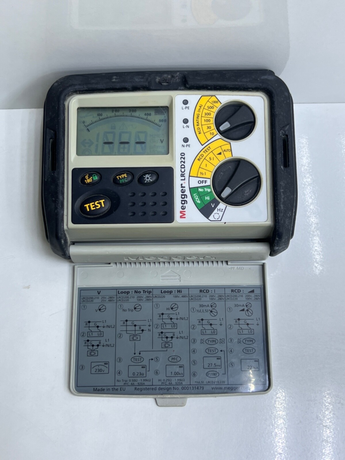 MEGGER LRCD220 LOOP & RCD TESTER