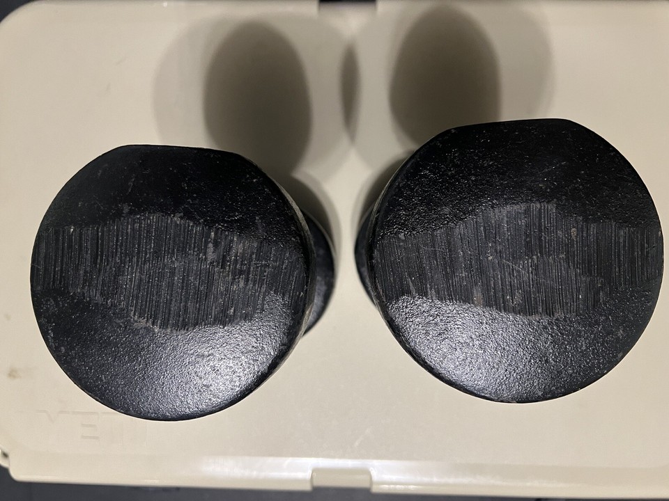 Vintage York 20 lb 40 Lb Total BARBELL ROUNDHEAD DUMBBELLS Dumbbell