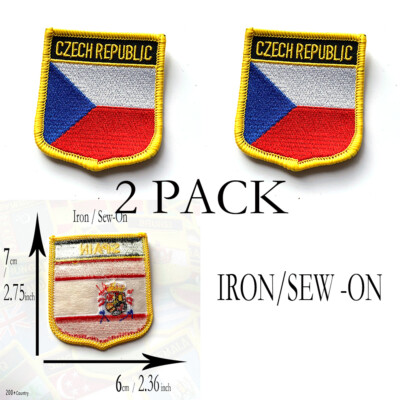 Country Flag Czech Republic Embroidered Patch With Velcro Airsoft - Foto 4