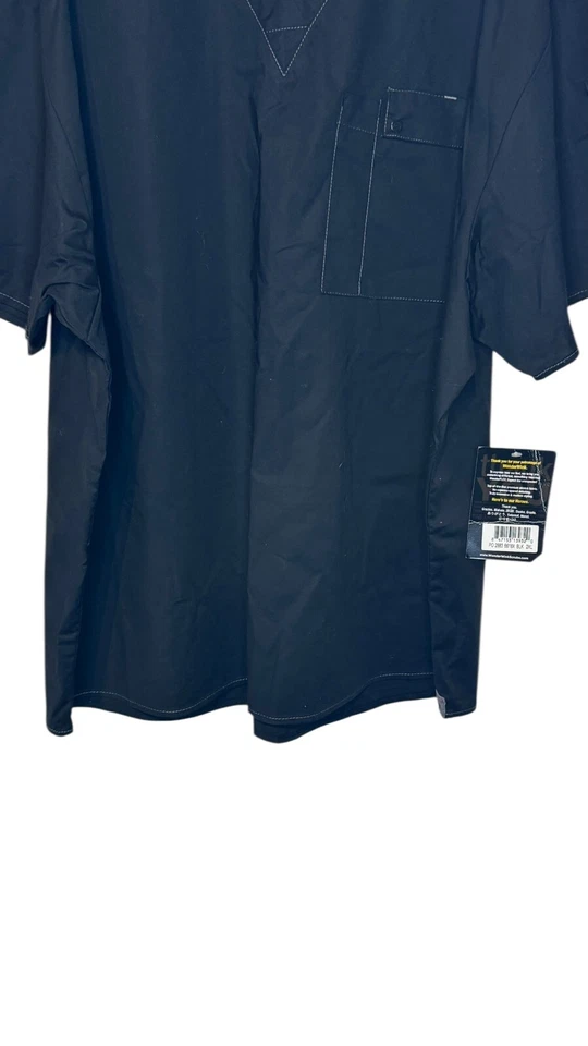 Top WonderWink Unisex Wonder Flex Exfoliante Estándar Cuello en V 6618X Negro Talla 2XL NUEVO CON ETIQUETAS Foto 4 de 4