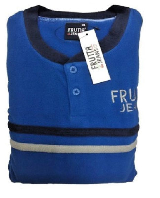 FRUTTA JEANS pigiama maglietta e pantalone lungo cotone ricamo applicato  Mis XXL | eBay