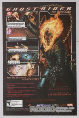 GHOST RIDER video game PRINT AD advertisement page Marvel Comics 2006 ...