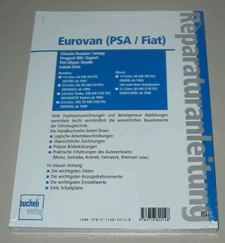Thumbnail - Reparaturanleitung Eurovan Psa Fiat Evasion Jumpy 806 Expert Ulysse