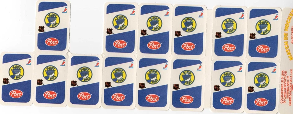 1982-83 Post Cereal Hockey SET BREAK singles - St. Louis Blues - Image 2 of 2