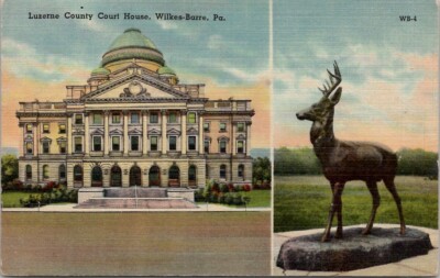 Luzerne County Court House Wilkes Barre Pennsylvania Vintage Postcard Spc13
