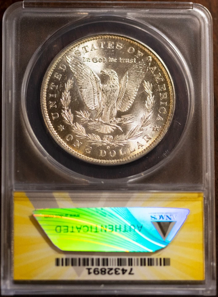 1884-O $1 Silver Morgan MS 65 ANACS Choice Example New # 7432891 + Bonus - Image 2 of 2