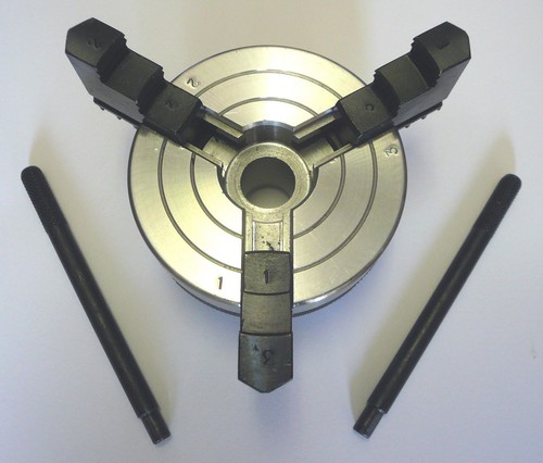 CME 20 3-Jaw Self-Centering (Scroll) Lathe Chuck, Plain (Flat) Back CME 20 3-Jaw Self-Centering (Scroll) Lathe Chuck, Plain (Flat) Back