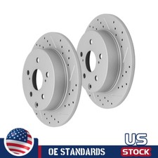 Rear Drilled Brake Rotors for 2006 - 2018 Toyota RAV4 2010 - 2012 Lexus HS250h