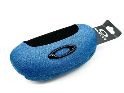 1 großes Oakley Brillenetui Etui blau schwarz für gebogene Sonnenbrillen Neu