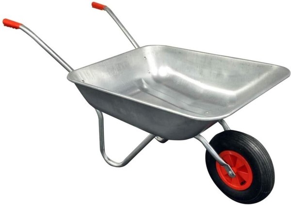 Schubkarre Bauschubkarre Gartenkarre Transportkarre Schiebkarre Verzinkt 65 L-image