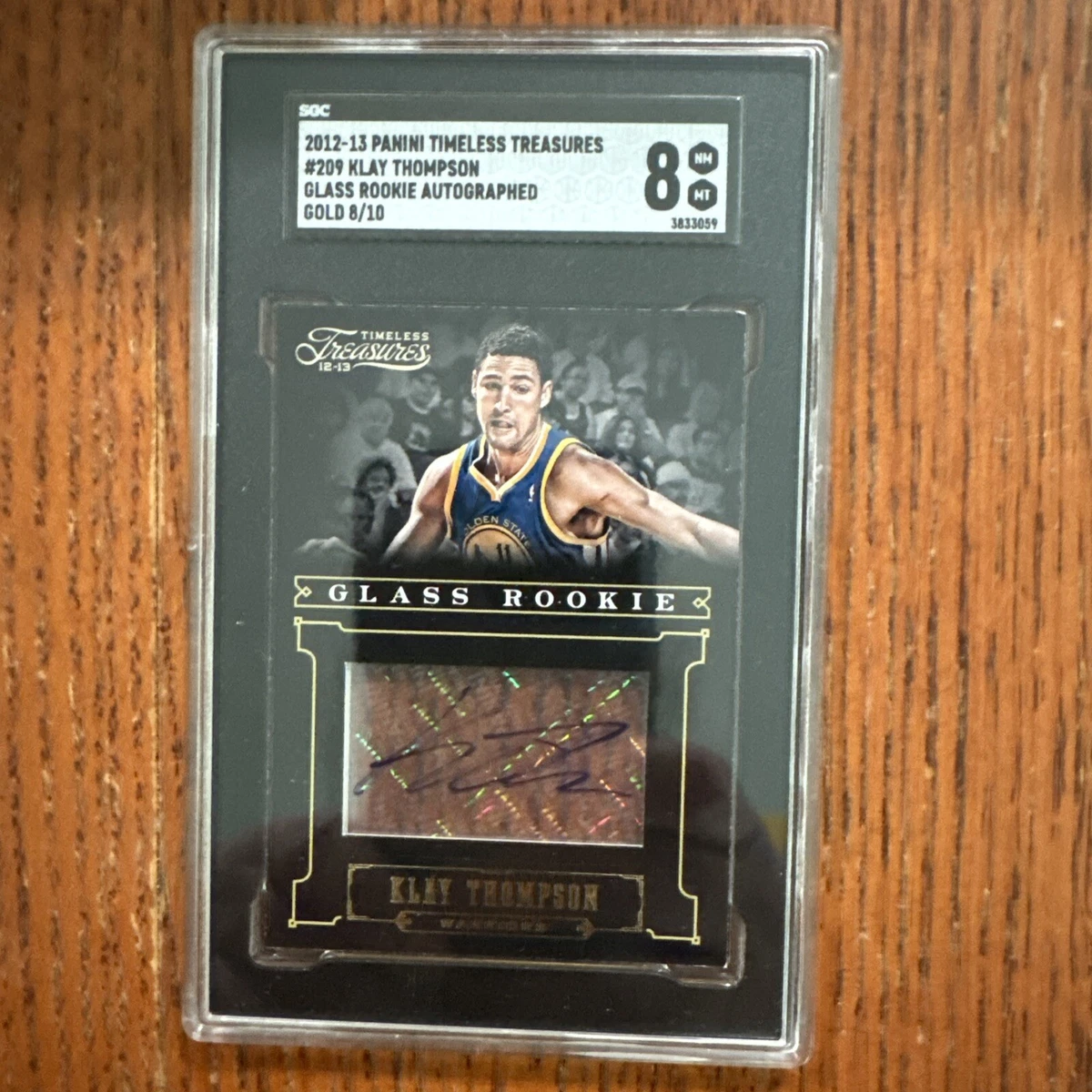 Carte Klay Thompson Rookie Auto /499 - 2012 Timeless Treasures Glass #209 - Panini