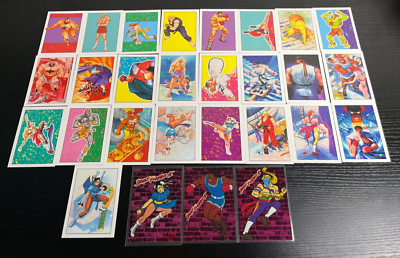 1993 Topps Street Fighter 2 Complete 88 Card Set+3 foil cards