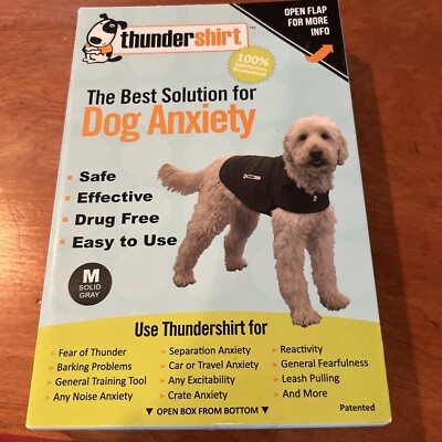 THUNDERSHIRT Medium Dog Anxiety Jacket Heather Gray Brand New In Box
